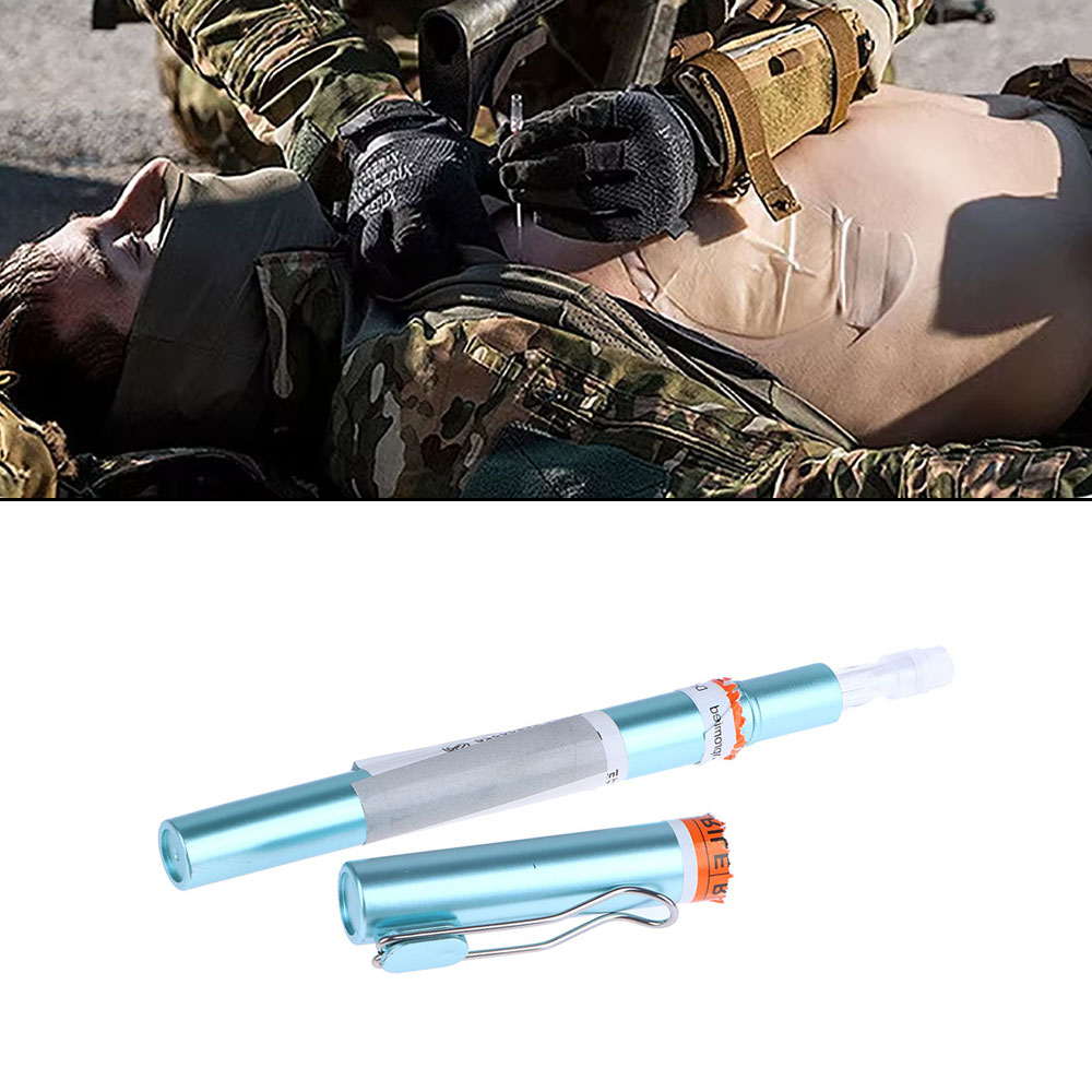 First Aid Kit - 1セット：緊急用具、応急処置キット、気胸用穿刺針、胸部減圧用医療針