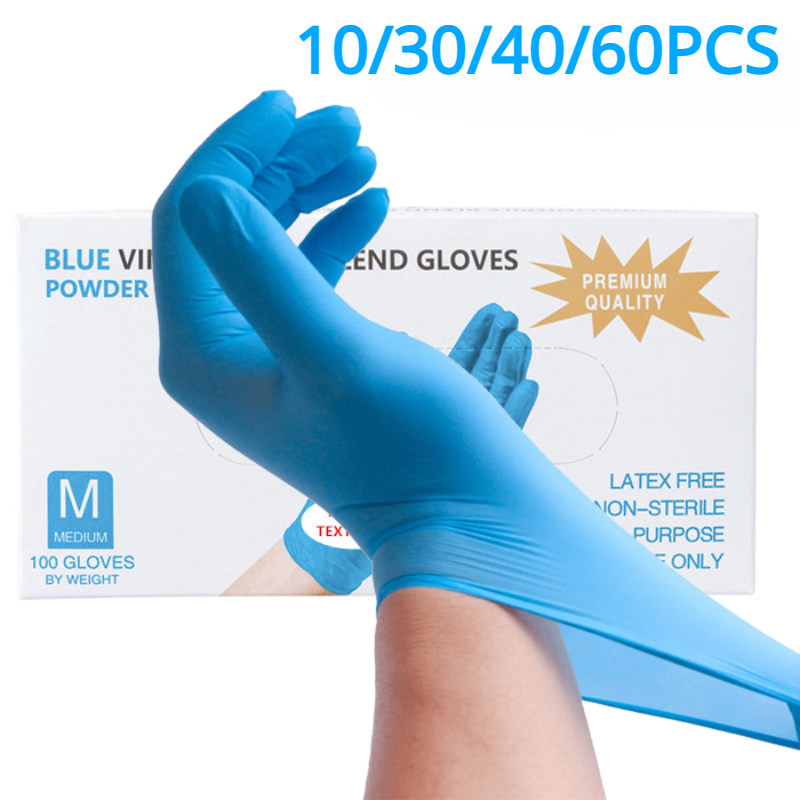 Medical Gloves - 家庭用使い捨てニトリル手袋,防水食器洗い用手袋,食品グレード,10個,30個,40個,60個