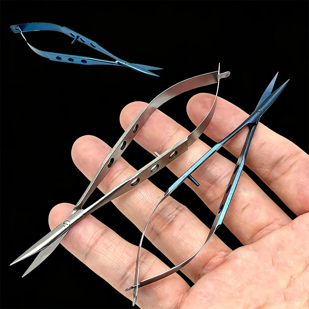 Medical Scissors - 12cm眼科用結膜剪刀 曲刃マイクロ手術用剪刀（歯科・眼科手術用）