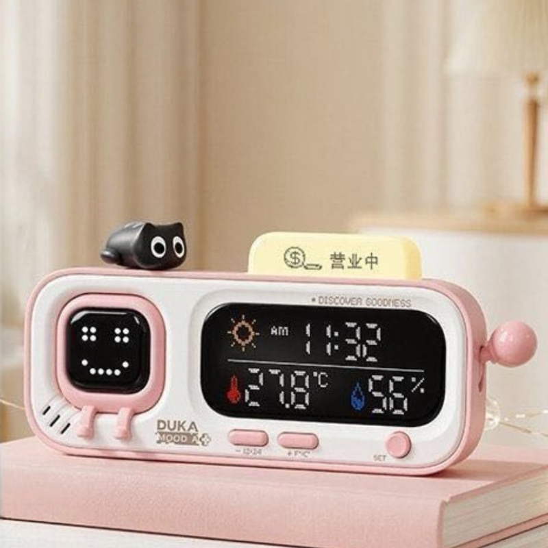 DUKA MOODA スマートデスクトップ温度湿度時計電気デ - Thermometer Digital のレビューと価格