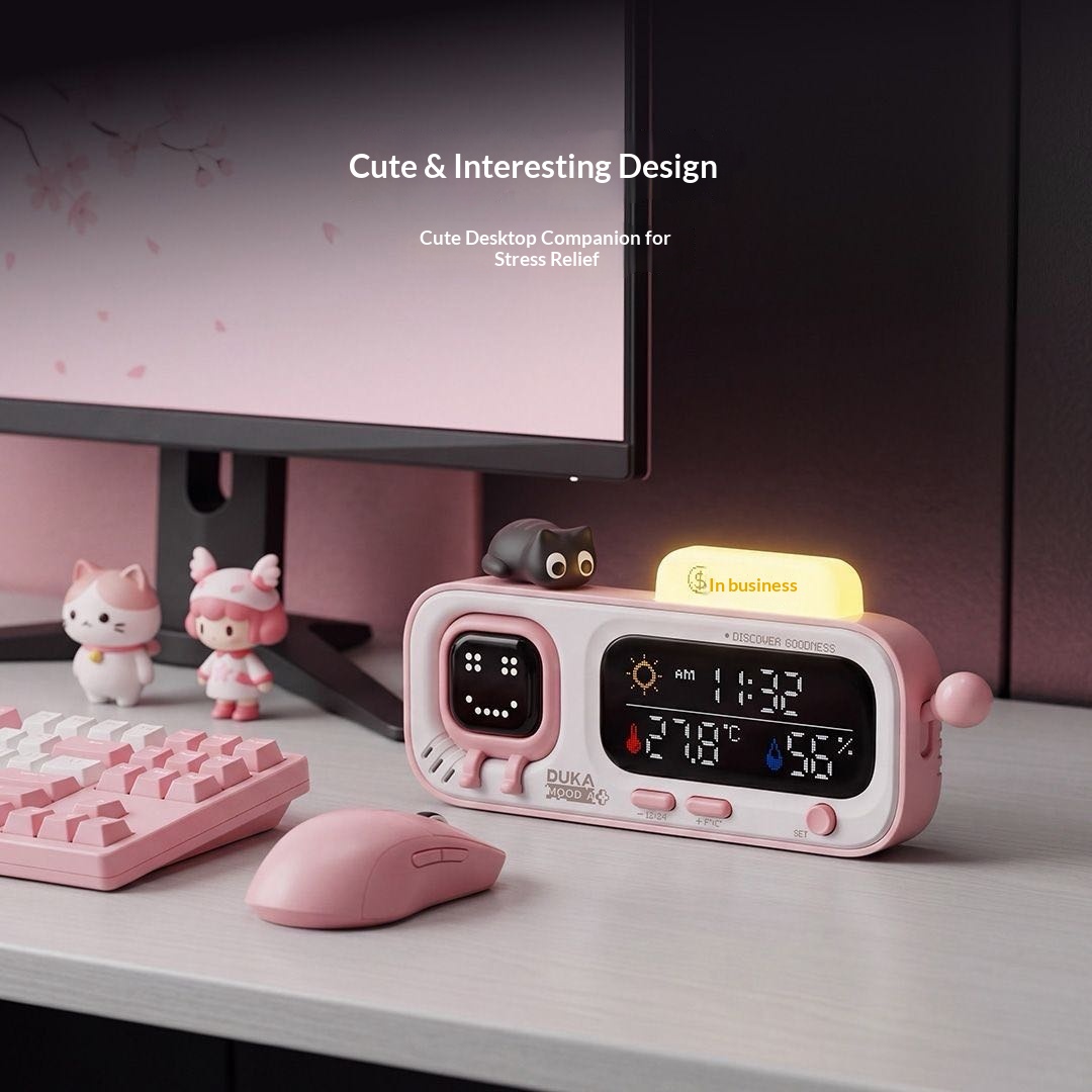 DUKA MOODA スマートデスクトップ温度湿度時計電気デ - Thermometer Digital のレビューと価格
