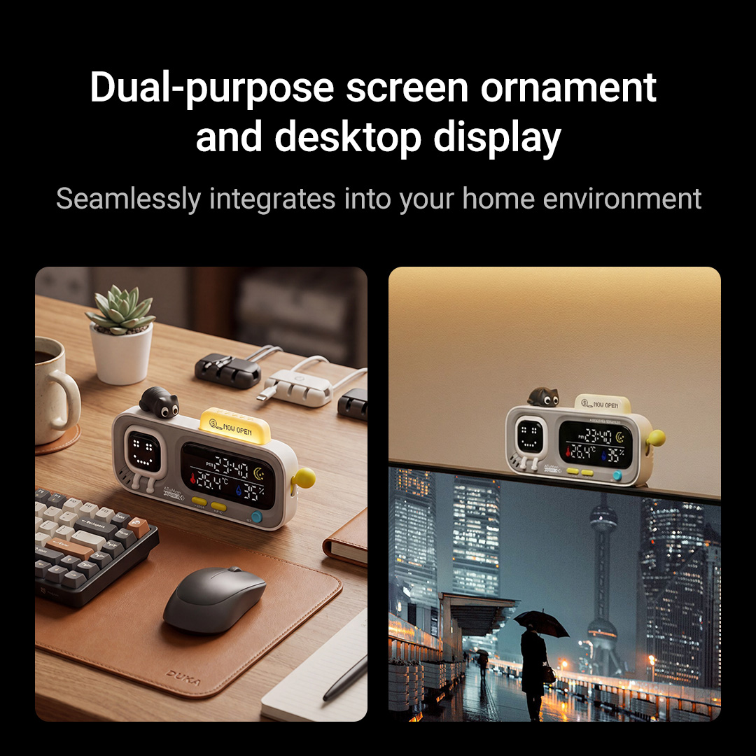 DUKA MOODA スマートデスクトップ温度湿度時計電気デ - Thermometer Digital のレビューと価格