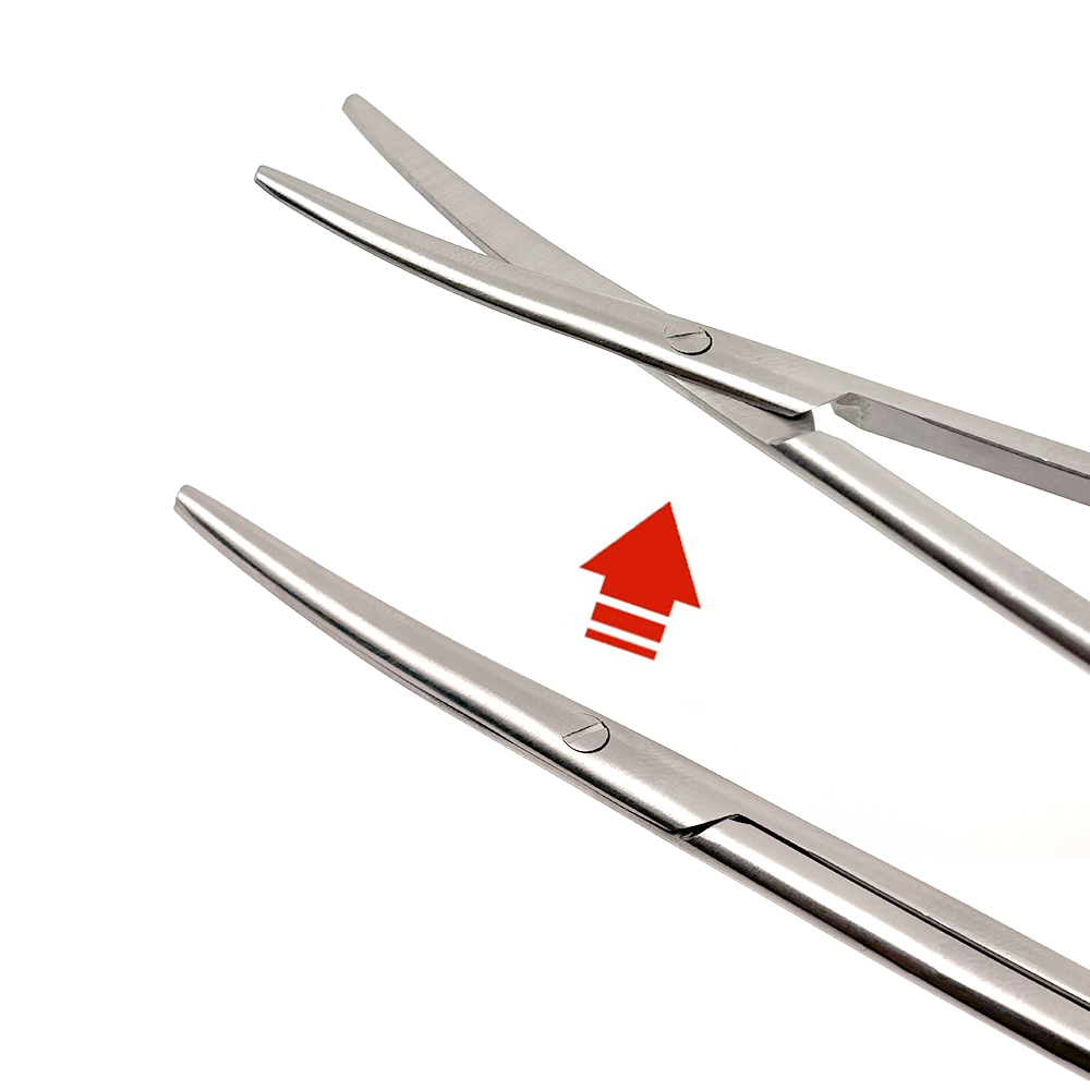 14CM TCメツェンバウムはさみ、湾曲した鈍い狭い先端、歯 - Medical Scissors のレビューと価格