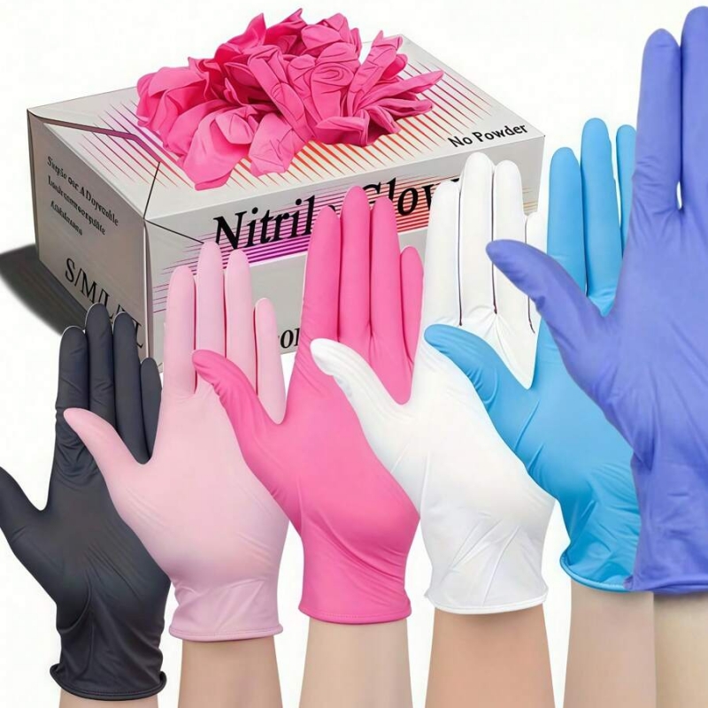 100 個使い捨てニトリル手袋ラテックスフリークリーニング手 - Medical Gloves のレビューと価格