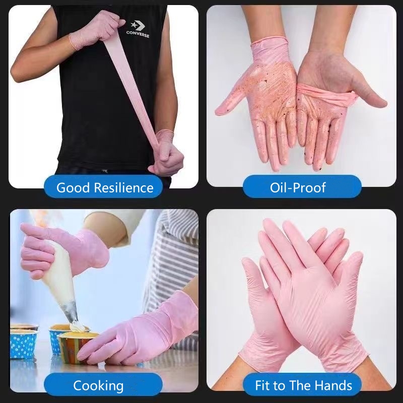 100 個使い捨てニトリル手袋ラテックスフリークリーニング手 - Medical Gloves のレビューと価格