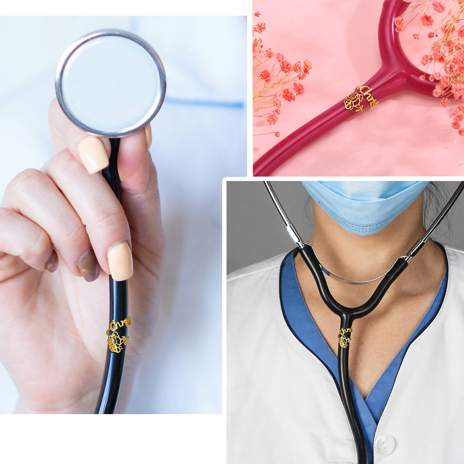 1-12 新しい月パーソナライズされた聴診器名カスタム誕生日 - Stethoscope のレビューと価格