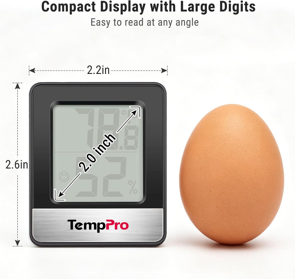 デジタル湿度計 室内温度計 湿度計 温度と湿度モニター付き室 - Thermometer Digital のレビューと価格