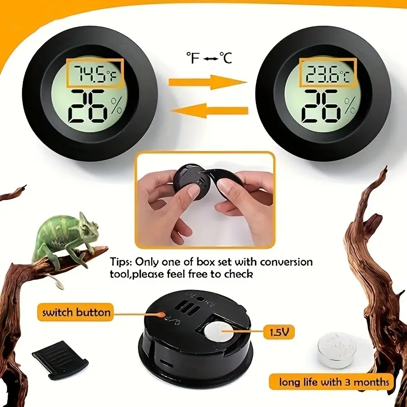 ℉ / ℃   ミニ液晶デジタル温度計湿度計屋内電子温度テス - Thermometer Digital のレビューと価格