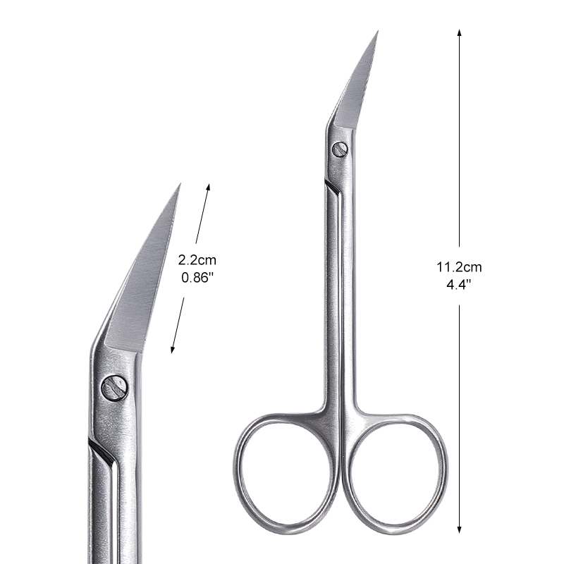 1pc 歯科用マイクロはさみ湾曲したヘッドステンレス鋼の刃角 - Medical Scissors のレビューと価格