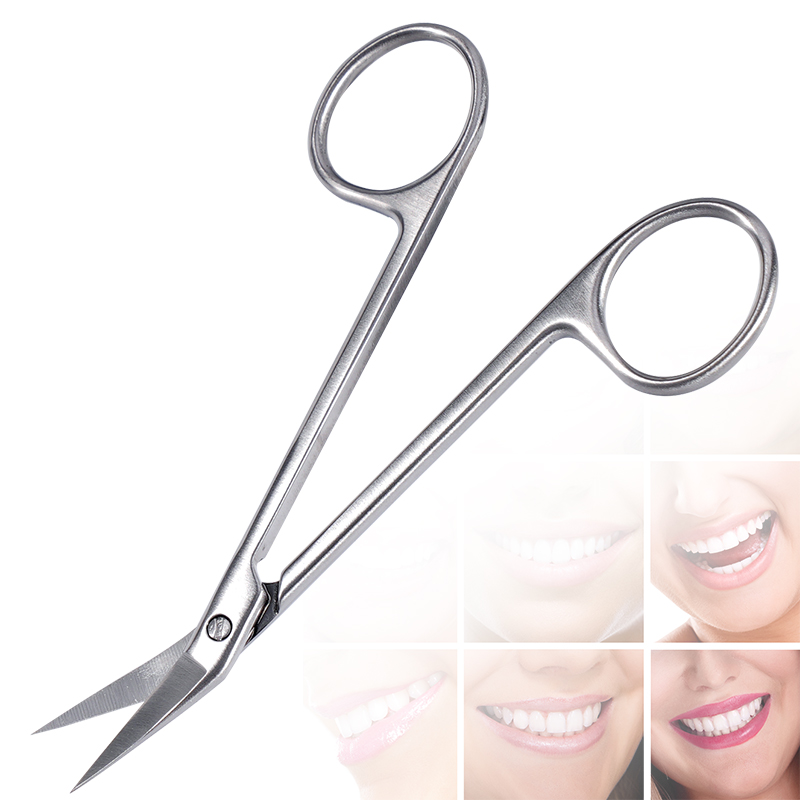 1pc 歯科用マイクロはさみ湾曲したヘッドステンレス鋼の刃角 - Medical Scissors のレビューと価格