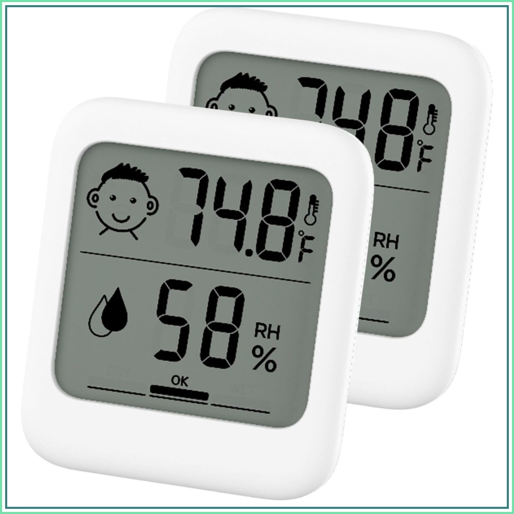デジタル温度計＆湿度計2個セット、快適なフェイスディスプレイ - Thermometer Digital のレビューと価格