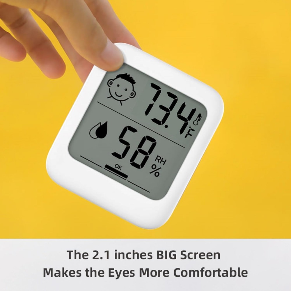 デジタル温度計＆湿度計2個セット、快適なフェイスディスプレイ - Thermometer Digital のレビューと価格