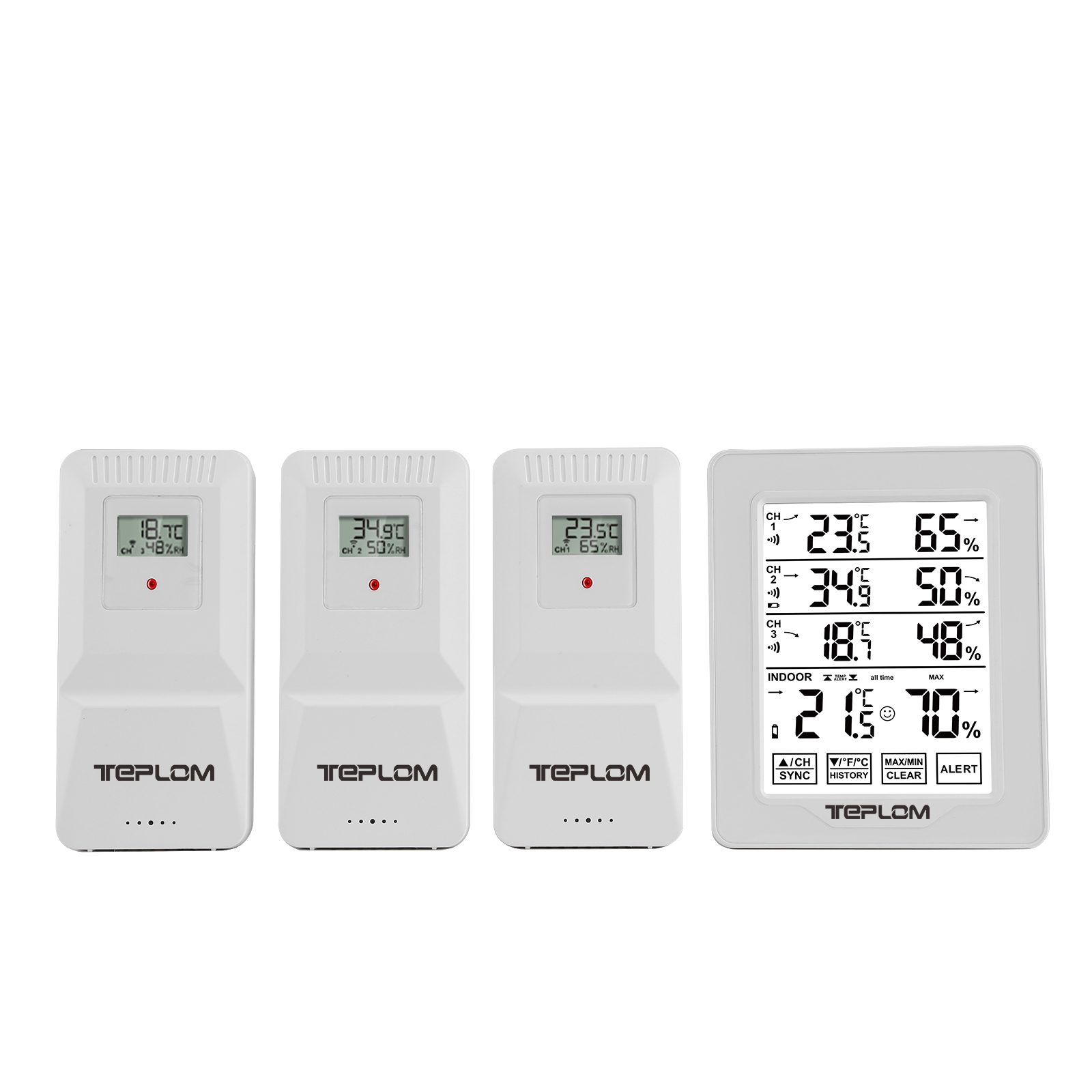 3-in-1 ワイヤレス屋内屋外デジタル温度計湿度計大画面温 - Thermometer Digital のレビューと価格