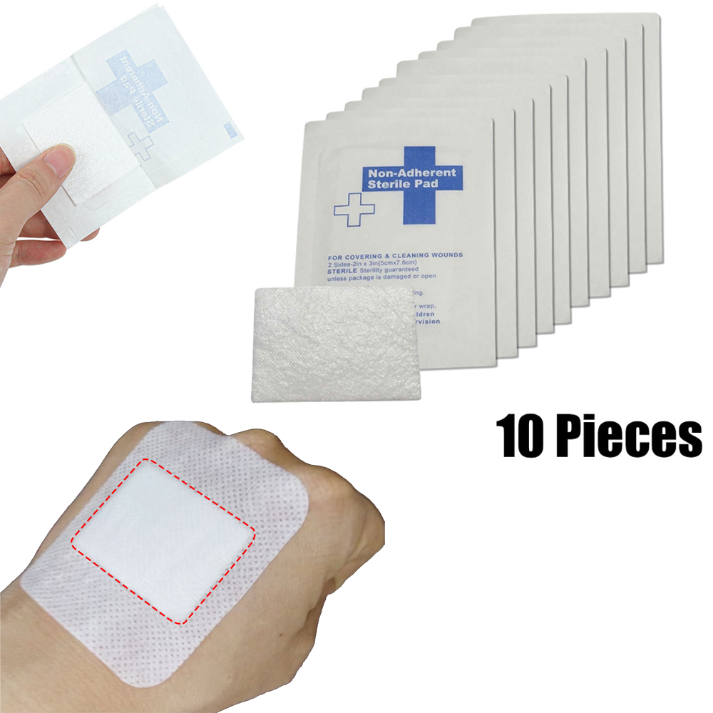 10 個 5*7.5 センチメートル 100% 綿防水ガーゼ - Medical Tape のレビューと価格