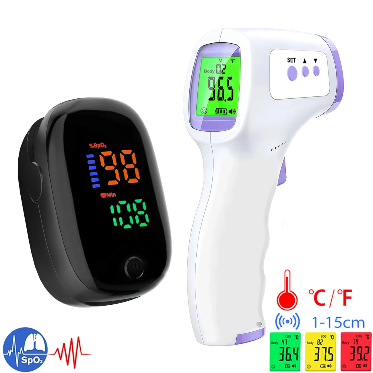 医療用赤外線体温計、LEDバックライト付きデジタル表示、非接 - Pulse Oximeter のレビューと価格